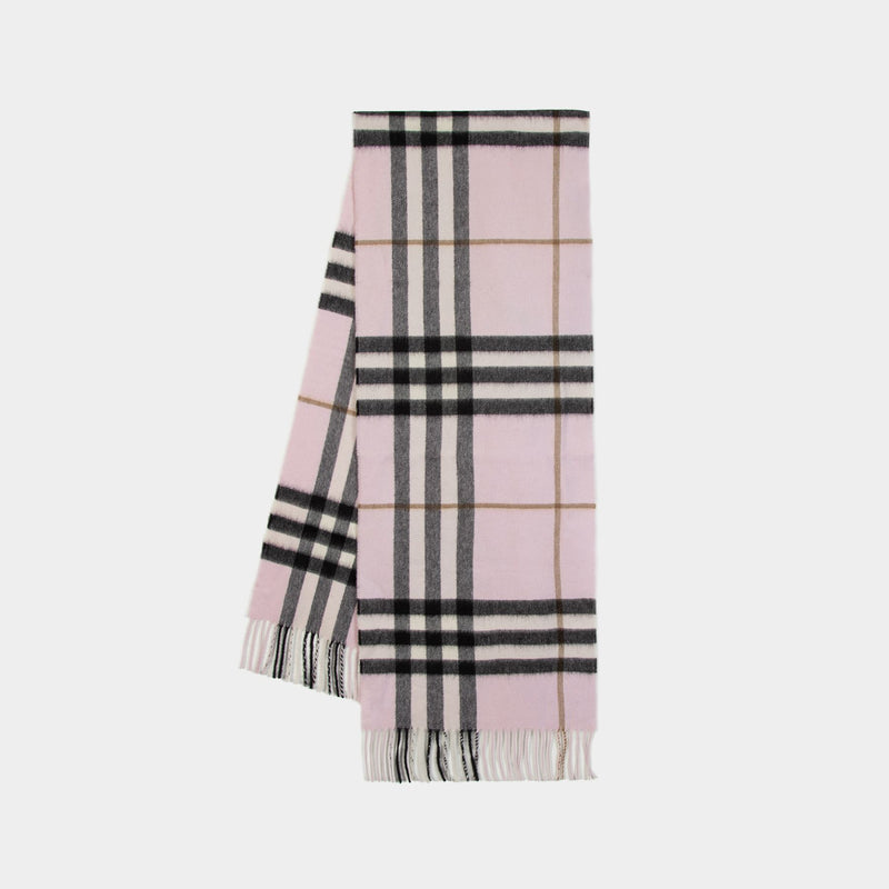 Giant Check Scarf - Burberry - Cashmere - Pink