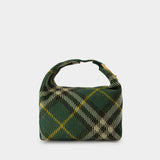 Medium Peg Shoulder Bag - Burberry - Nylon - Green