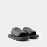 LF Knight Slab Sandals- Burberry - Leather - Black