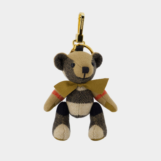 Thomas Check Keychain - Burberry - Wool - Beige