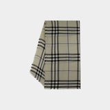 Check Scarf - Burberry - Wool - Neutral