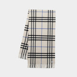 Giant Check Scarf - Burberry - Cashmere - Neutral