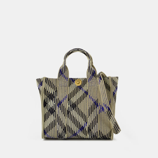 Mini Knit Shopper Bag - Burberry - Nylon - Neutral