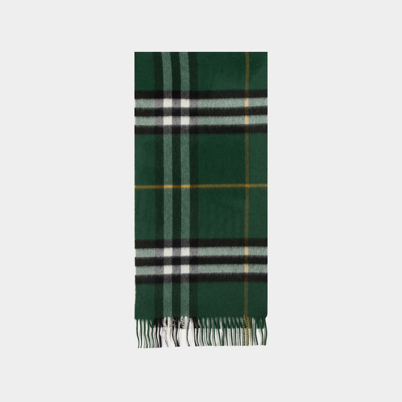 Giant Check Scarf - Burberry - Cashmere - Green