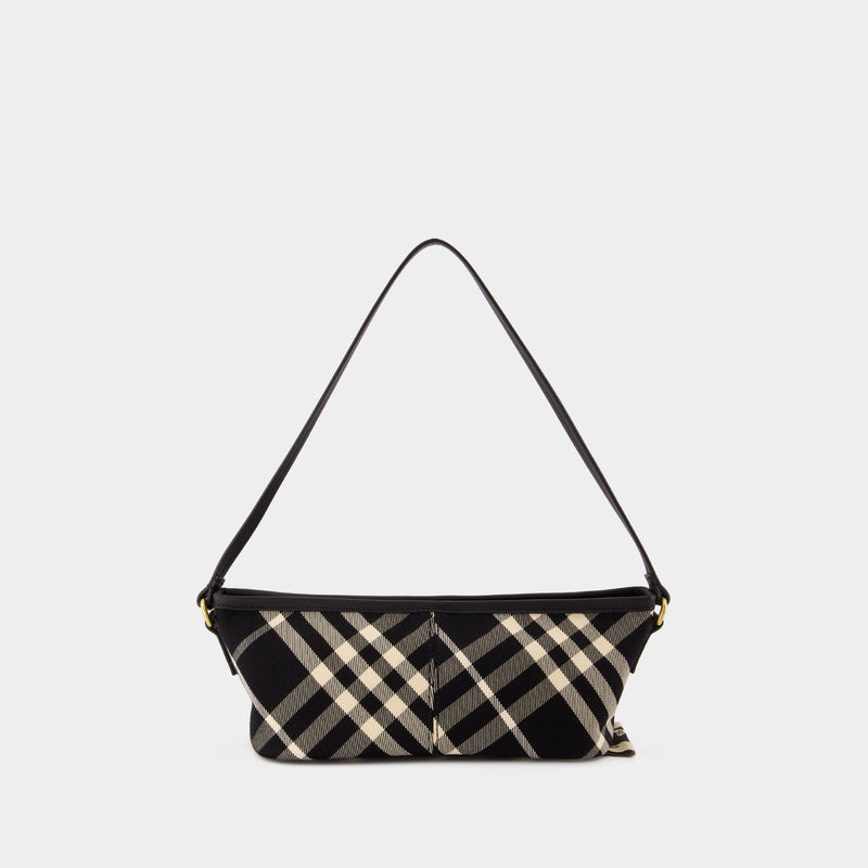 Simple Baguette Purse - Burberry - Cotton - Black