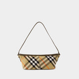 Simple Baguette Purse - Burberry - Cotton - Beige