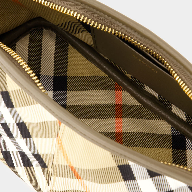 Simple Baguette Purse Burberry Cotton Beige