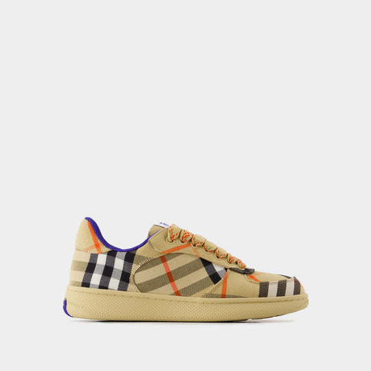 Terrace Chk Sneakers - Burberry - Synthetic - Beige