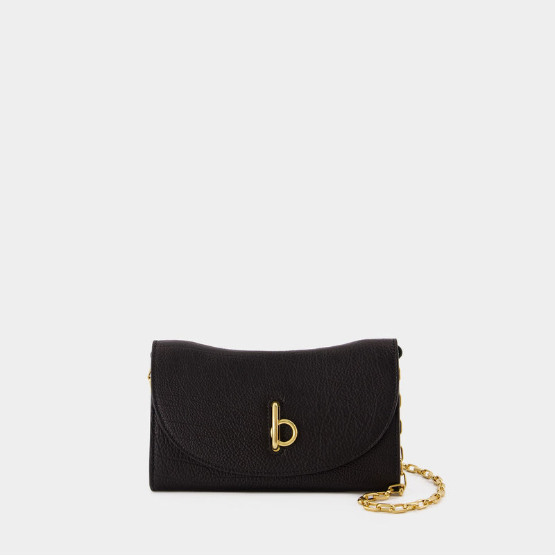 Rocking Horse Wallet On Chain - Burberry - Leather - Black