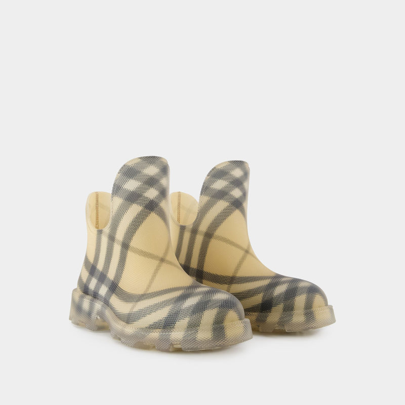 Marsh Low Ankle Boots - Burberry - Synthetic - Beige