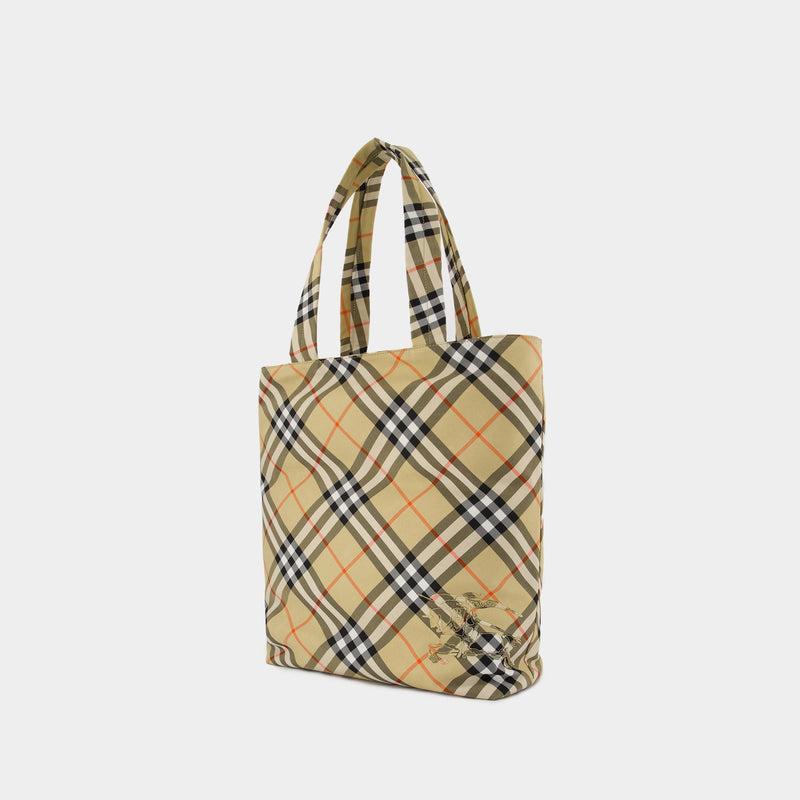 Classic Shopper Bag - Burberry - Synthetic - Beige