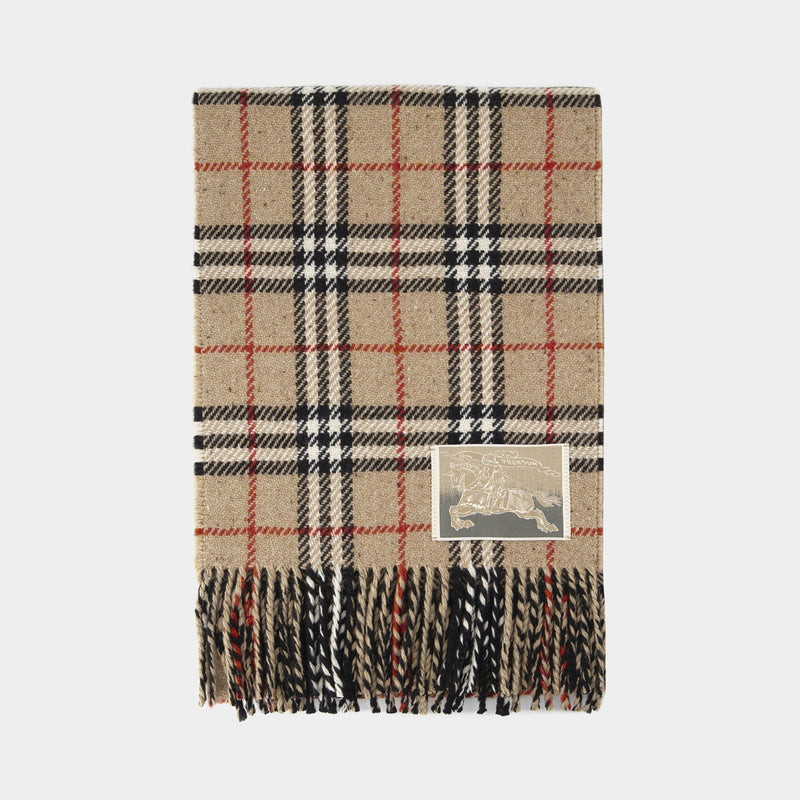 Check Scarf - Burberry - Cashmere - Beige