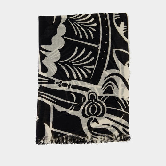 Ekd Large Scarf - Burberry - Wool - Black