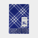 Bias Check Scarf - Burberry - Cashmere - Blue