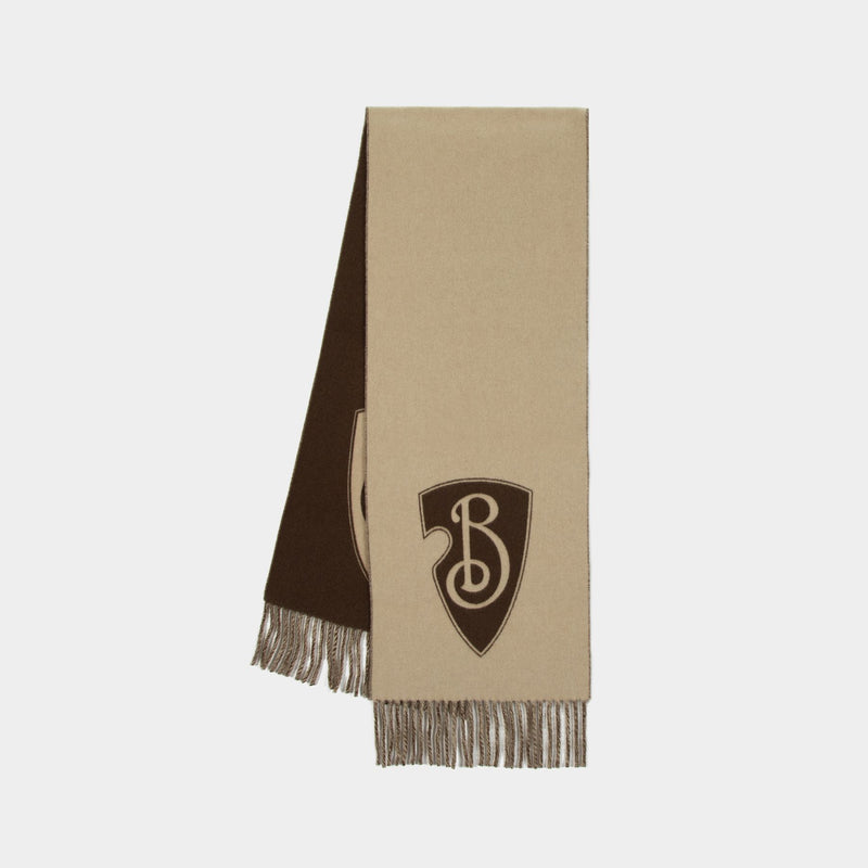 B Shield Nomad Scarf - Burberry - Cashmere - Beige