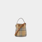 Mini Drawstring Purse - Burberry - Synthetic Leather - Brown