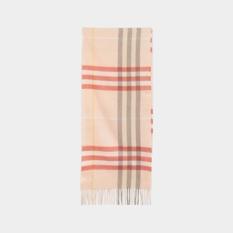 Giant Check Scarf - Burberry - Cashmere - Pink