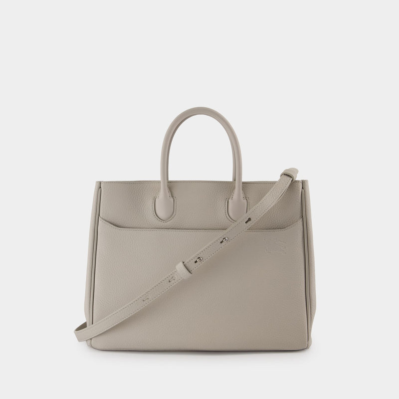 Small Rocking Horse Shopping Bag - Burberry - Leather - Grey