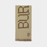 Heraldry Scarf - Burberry - Wool - Beige