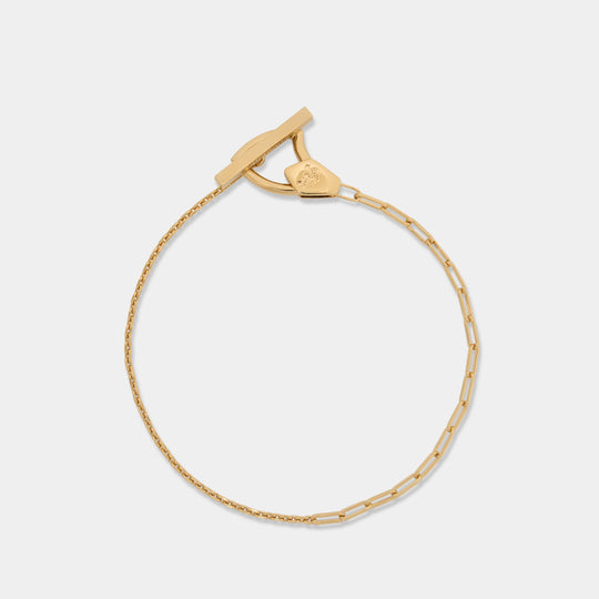 Lj Shield T-Bar Bracelet - Burberry - Metal - Gold