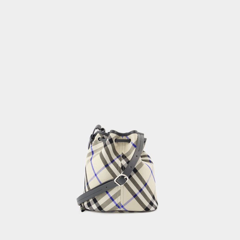 Mini Drawstring Purse - Burberry - Cotton - Neutral