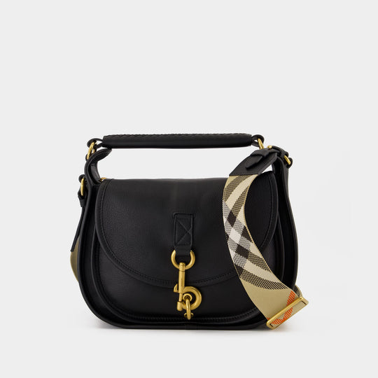 Small B-Clip Messenger Crossbody - Burberry - Leather - Black