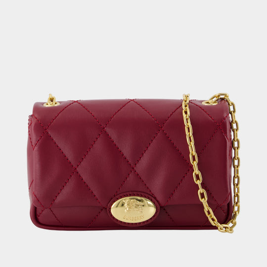 Strand Shoulder Bag - Burberry - Leather - Burgundy