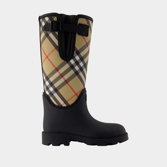 Marsh Stamp High Boots - Burberry - Synthetic - Black