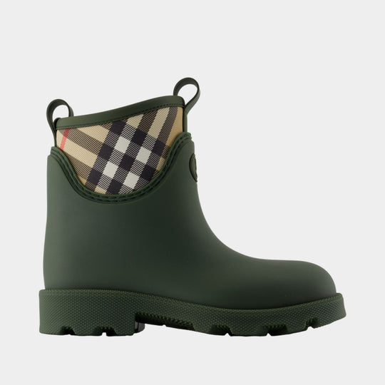 Marsh Stamp Low Ankle Boots - Burberry - Synthetic - Green