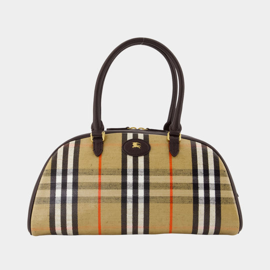 Ll Highlands Bowling Purse - Burberry - Cotton - Beige