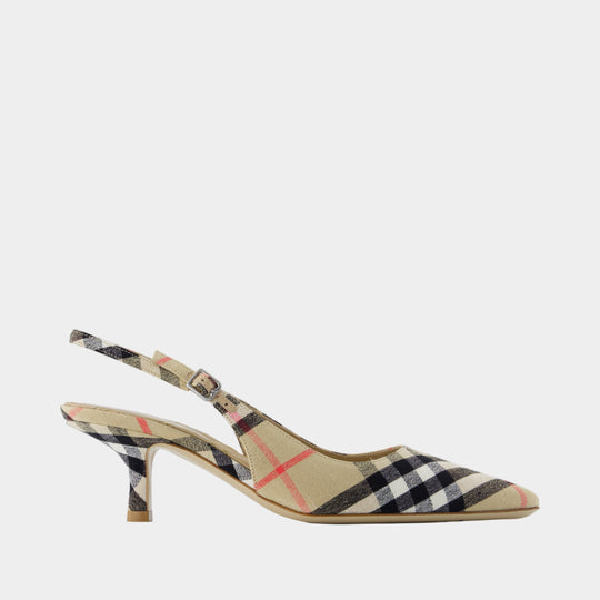 Lf Dame 55 Pumps - Burberry - Linen - Multicolor