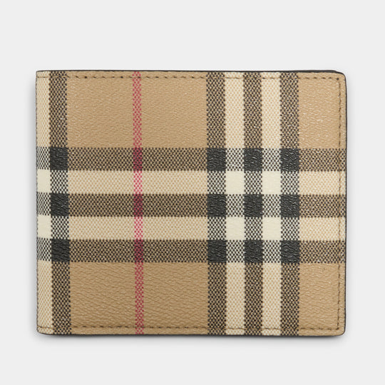 Card Holder - Burberry - Synthetic - Beige