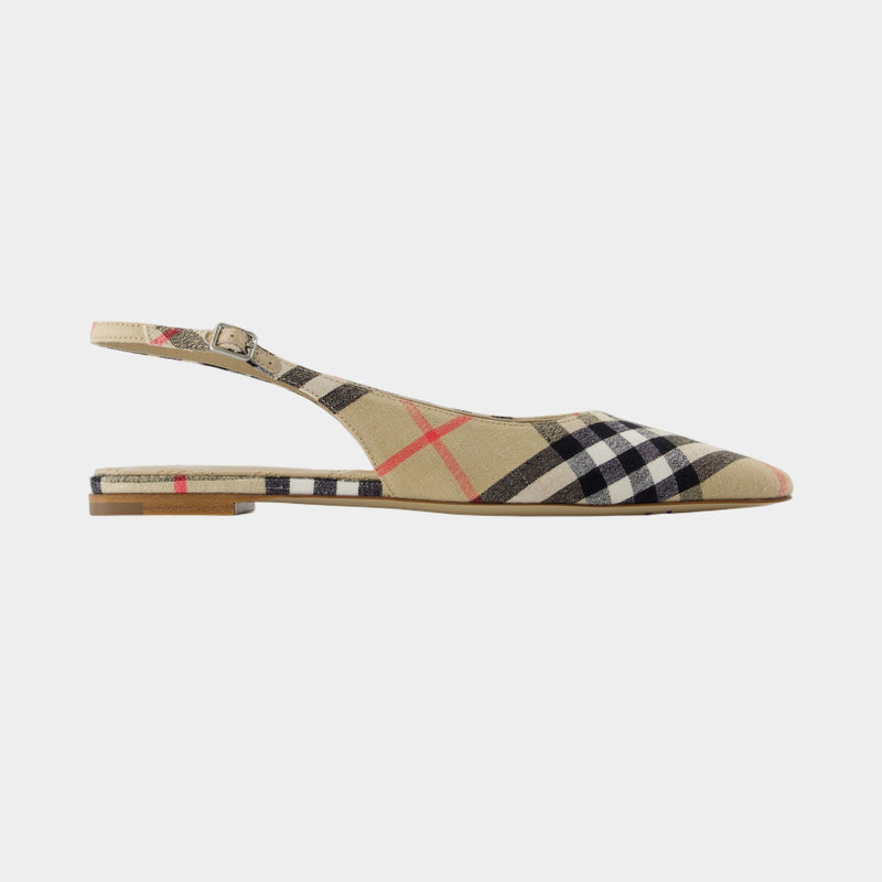 Dame 05 Slingbacks - Burberry - Linen - Beige