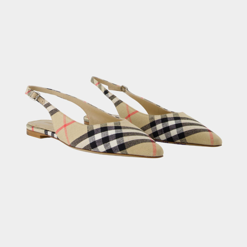 Dame 05 Slingbacks - Burberry - Linen - Beige