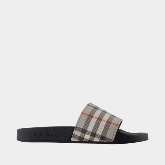 Furley Sandals - Burberry - Synthetic Leather - Grey