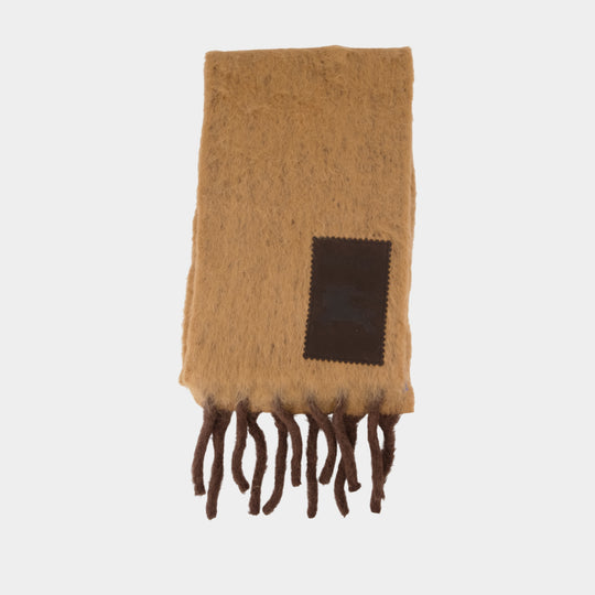 Mu Brushed Scarf - Burberry - Wool - Brown