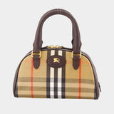 Ll Highlands Mini Bowling Purse - Burberry - Cotton - Beige