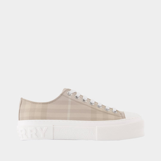 Sneakers Jack Large Check - Burberry - Nylon - Beige