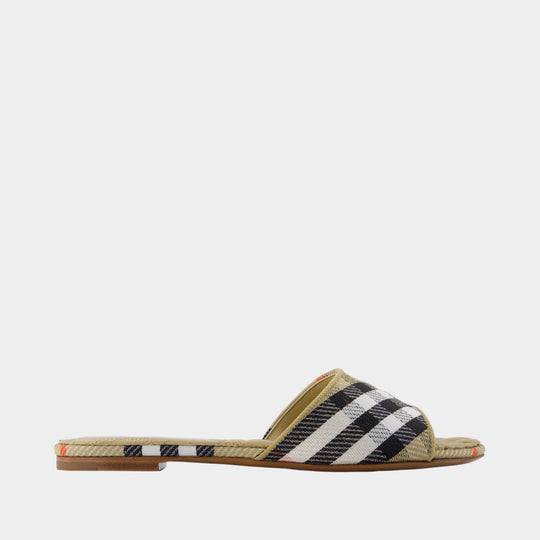 Lf Sloane Check Sandals - Burberry - Synthetic - Multicolor