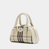 Ll Highlands Mini Bowling Purse - Burberry - Cotton - Beige