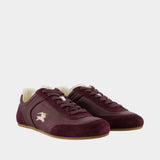 Lf Knight L Sneakers - Burberry - Leather - Burgundy