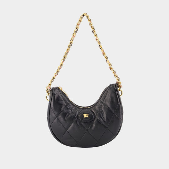 Ll Horseshoe Chain Shoulder Bag - Burberry - Leather - Black