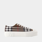 Lf Trn Jack Chk L Sneakers - Burberry - Nylon - Brown