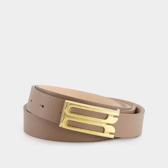 Regular Frame Belt - Victoria Beckham - Leather - Grey