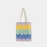 Wave Crochet Shopper Bag - Casablanca - Cotton - Multicolor