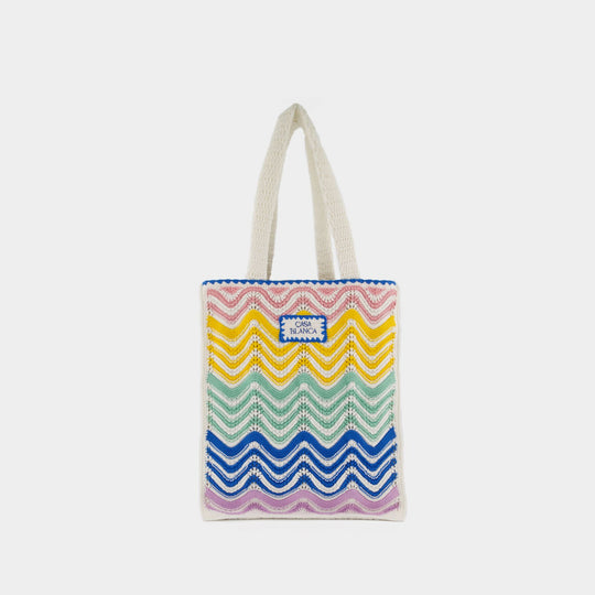 Wave Crochet Shopper Bag - Casablanca - Cotton - Multicolor
