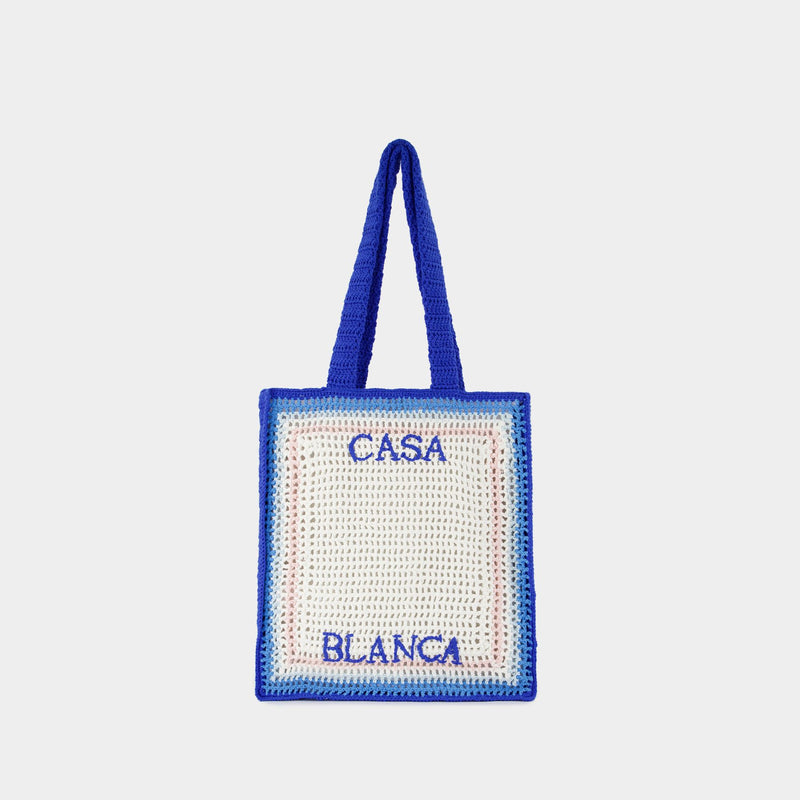 Crochet Shopper Bag - Casablanca - Cotton - Blue