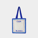 Crochet Shopper Bag - Casablanca - Cotton - Blue