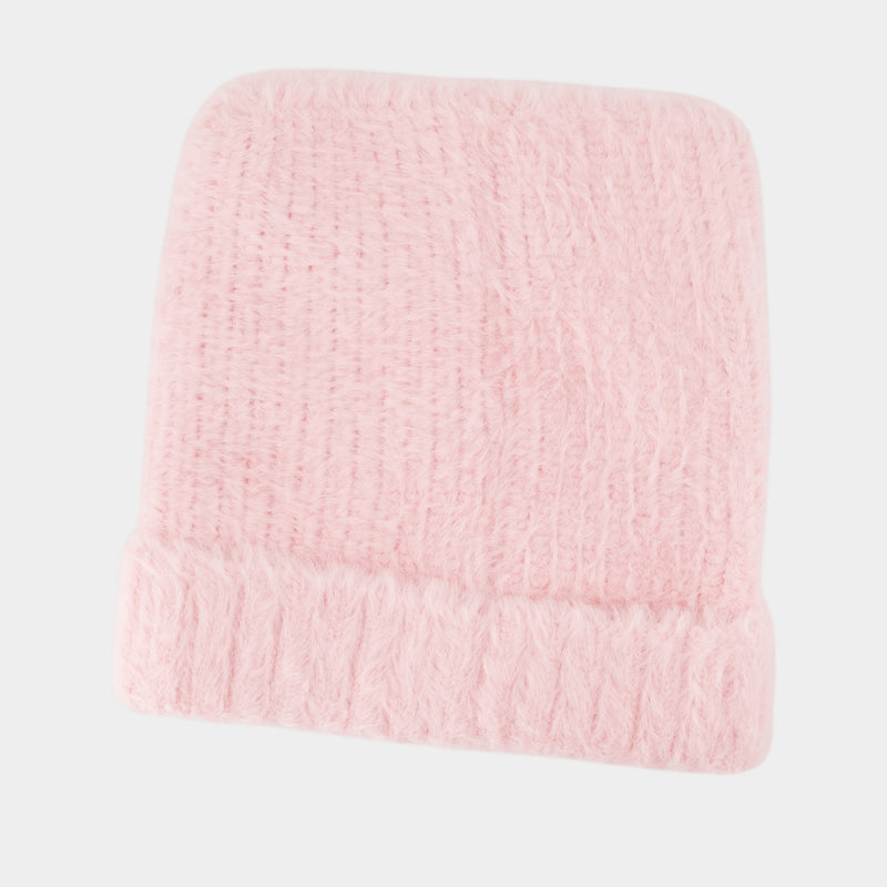 Fluffy Square Beanie - Casablanca - Nylon - Pink