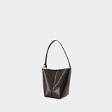 The Jwa Corner Small Bucket Shoulder Bag - J.W. Anderson - Leather - Black